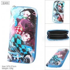Demon Slayer: Kimetsu no Yaiba Cartoon Cosplay PU Purse Folding Anime Zipper Long Wallet