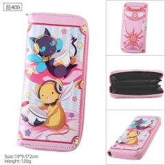 Card Captor Sakura Cartoon Cosplay PU Purse Folding Anime Zipper Long Wallet