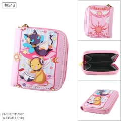 Card Captor Sakura Cartoon Cosplay PU Purse Folding Anime Zipper Short Wallet