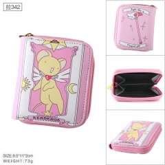 Card Captor Sakura Cartoon Cosplay PU Purse Folding Anime Zipper Short Wallet