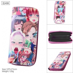 Ahegao Cartoon Cosplay PU Purse Folding Anime Zipper Long Wallet
