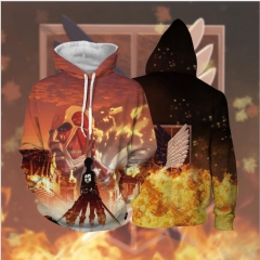 Attack on Titans 3D Hooded Long Sleeves Cosplay Hoodie