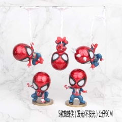 Marvel's The Avengers Spider Man Collection Nonluminous Model Toy Anime PVC Figure 5PCS/Set 9CM