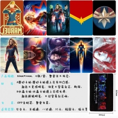 10个一套）复仇者联盟 惊奇队长 10个装磨砂卡贴