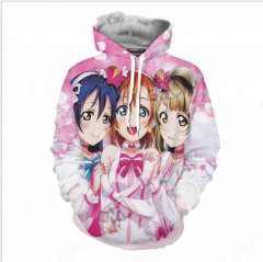 日漫新款Love Live 3D印花卫衣 cosplay动漫周边