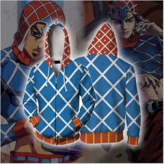 JoJo's Bizarre Adventure Anime 3D Print Casual Zipper Hoodie
