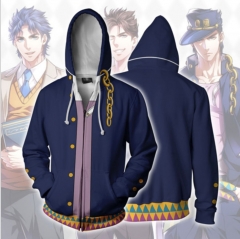 JoJo's Bizarre Adventure Anime 3D Print Casual Zipper Hoodie