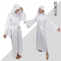 星球大战cosplay表演服装女款莉亚公主白色长裙礼服 成人现货