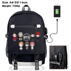 bts-7A BTS防弹少年团 彩印数据线双肩背包