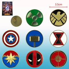Marvel's The Avengers Movie Cosplay Decorative Anime Anime Alloy Brooch 8PCS /Set