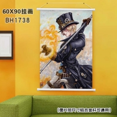 (60X90)BH1738--海贼王-动漫白色塑料杆