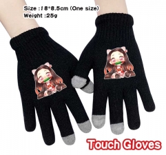 Demon Slayer: Kimetsu no Yaiba Anime Full Finger Touch Screen Gloves Winter Gloves
