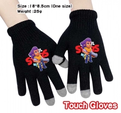 Brawl Stars Anime Full Finger Touch Screen Gloves Winter Gloves