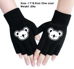 K-POP BTS Bulletproof Boy Scouts Anime Half Finger Gloves Winter Gloves