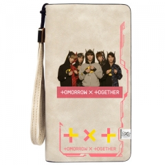 K-POP TXT TOMORROW X TOGETHER Wallets PU Leather Long Zipper Wallet