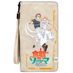 Shokugeki no Soma Wallets PU Leather Long Zipper Wallet
