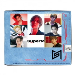 K-Pop Super M Wallets PU Leather Short Wallet