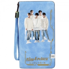 King&Prince Wallets PU Leather Long Zipper Wallet