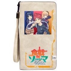 Shokugeki no Soma Wallets PU Leather Long Zipper Wallet