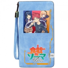 Shokugeki no Soma Wallets PU Leather Long Zipper Wallet