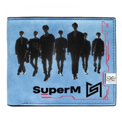 K-Pop Super M Wallets PU Leather Short Wallet