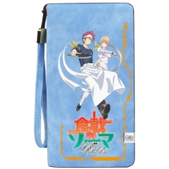Shokugeki no Soma Wallets PU Leather Long Zipper Wallet