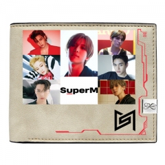 K-Pop Super M Wallets PU Leather Short Wallet