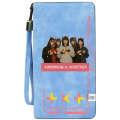 K-POP TXT TOMORROW X TOGETHER Wallets PU Leather Long Zipper Wallet