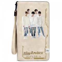 King&Prince Wallets PU Leather Long Zipper Wallet