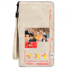 K-POP TXT TOMORROW X TOGETHER Wallets PU Leather Long Zipper Wallet