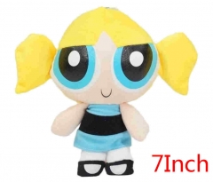 The Powerpuff Girls Bubbles Cartoon Stuffed Doll Kawaii Anime Plush Toys For Kids 7inch