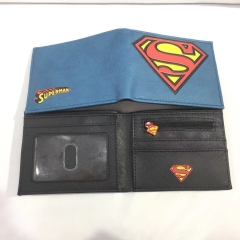 DC Superman Movie Cosplay Colorful Short Folding Purse PU Anime Wallet