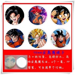 Dragon Ball Z Cartoon Cosplay One Side Anime Pocket Mirror (6pcs/set)