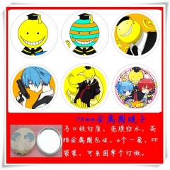 Assassination Classroom  Cartoon Cosplay One Side Anime Pocket Mirror (6pcs/set)