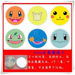 Pokemon Cartoon Cosplay One Side Anime Pocket Mirror (6pcs/set)