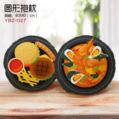 Delicious Food Pattern Cartoon Anime Round Plush Pillow