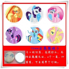 My Little Pony Cartoon Cosplay One Side Anime Pocket Mirror (6pcs/set)
