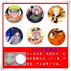 Naruto Cartoon Cosplay One Side Anime Pocket Mirror (6pcs/set)