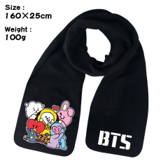 BT21 K-POP BTS Bulletproof Boy Scouts Cartoon Pattern Cosplay Velvet For Winter Anime Scarf