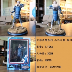 二代火影 扉间 重量：1.10Kg 彩盒尺寸：25X21X35 人物高：30CM 装箱：16个
