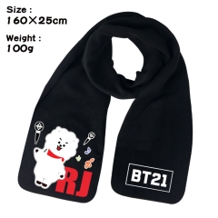 BT21 K-POP BTS Bulletproof Boy Scouts Cartoon Pattern Cosplay Velvet For Winter Anime Scarf
