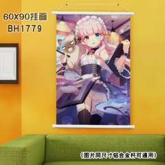 Maid Coffee Gun Waterproof Anime Wallscrolls Cosplay Cartoon Wall Scrolls Decoration