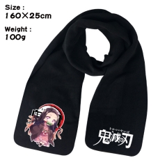 Demon Slayer: Kimetsu no Yaiba Cartoon Pattern Cosplay Velvet For Winter Anime Scarf
