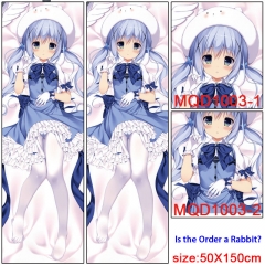 Is the Order a Rabbit? Double Sides Satin Fabric Print Body Cushion Anime Pillow 50X150
