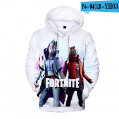 跨境专供欧美FORTNITE堡垒之夜第十赛季印花加绒连帽卫衣支持定制