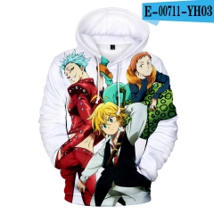 The Seven Deadly Sins  Anime 3D Print Casual Hooded Hoodie For Kids And Adult