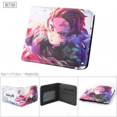 Demon Slayer: Kimetsu no Yaiba Cartoon Cosplay PU Purse Folding Anime Short Wallet