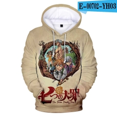 The Seven Deadly Sins  Anime 3D Print Casual Hooded Hoodie For Kids And Adult