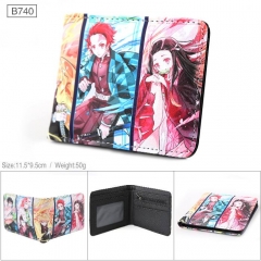 Demon Slayer: Kimetsu no Yaiba Cartoon Cosplay PU Purse Folding Anime Short Wallet