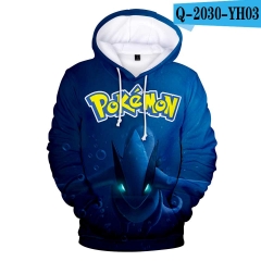 跨境专供亚马逊热销新款潮流pokemon印花3D带帽卫衣男女支持定制